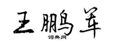 曾慶福王鵬軍行書個性簽名怎么寫