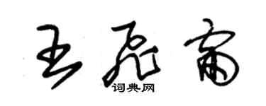 朱錫榮王飛雷草書個性簽名怎么寫