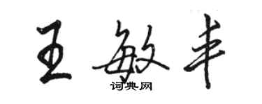 駱恆光王敏豐行書個性簽名怎么寫