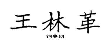 袁強王林革楷書個性簽名怎么寫