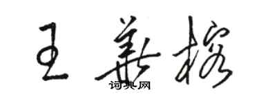 駱恆光王華榕草書個性簽名怎么寫