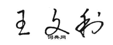 駱恆光王文利草書個性簽名怎么寫