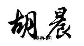 胡問遂胡晨行書個性簽名怎么寫