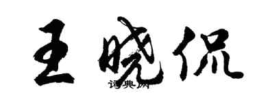 胡問遂王曉侃行書個性簽名怎么寫