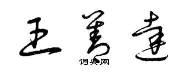 曾慶福王善達草書個性簽名怎么寫