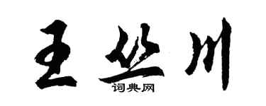 胡問遂王叢川行書個性簽名怎么寫