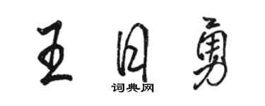 駱恆光王日勇行書個性簽名怎么寫