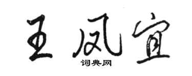 駱恆光王鳳宜行書個性簽名怎么寫