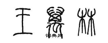 陳墨王萬林篆書個性簽名怎么寫