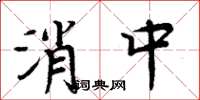 周炳元消中楷書怎么寫