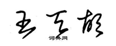 朱錫榮王天胡草書個性簽名怎么寫