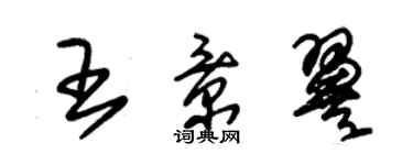 朱錫榮王景翼草書個性簽名怎么寫