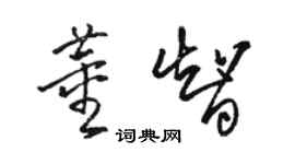 駱恆光董智草書個性簽名怎么寫