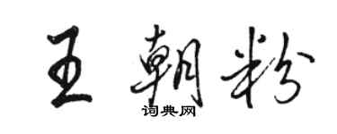 駱恆光王朝粉行書個性簽名怎么寫
