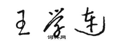 駱恆光王學連草書個性簽名怎么寫