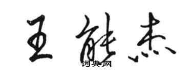 駱恆光王能傑行書個性簽名怎么寫