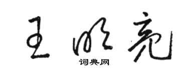 駱恆光王明亮草書個性簽名怎么寫