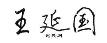 駱恆光王延國行書個性簽名怎么寫