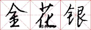 金花銀怎么寫好看
