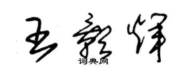 朱錫榮王影輝草書個性簽名怎么寫