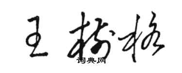 駱恆光王樹格草書個性簽名怎么寫