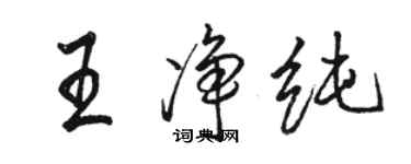 駱恆光王淨純行書個性簽名怎么寫