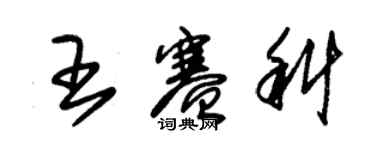 朱錫榮王賽科草書個性簽名怎么寫