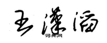 朱錫榮王漢滔草書個性簽名怎么寫