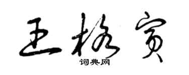 曾慶福王格賓草書個性簽名怎么寫