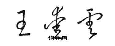 駱恆光王愛雲草書個性簽名怎么寫