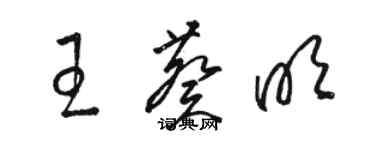 駱恆光王葵明草書個性簽名怎么寫