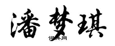 胡問遂潘夢琪行書個性簽名怎么寫