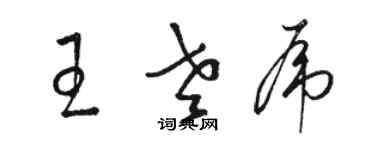 駱恆光王老虎草書個性簽名怎么寫