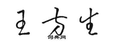 駱恆光王方生草書個性簽名怎么寫