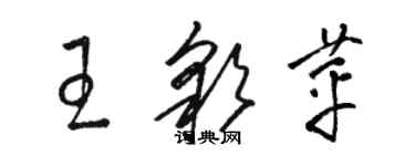 駱恆光王彩苹草書個性簽名怎么寫