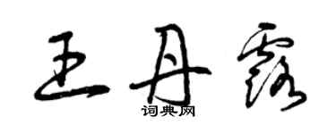 曾慶福王丹露草書個性簽名怎么寫