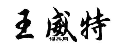 胡問遂王威特行書個性簽名怎么寫
