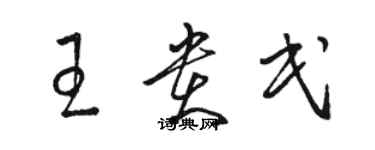 駱恆光王貴民草書個性簽名怎么寫