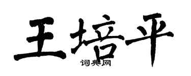 翁闓運王培平楷書個性簽名怎么寫