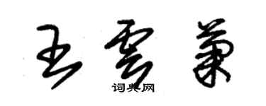 朱錫榮王雲菊草書個性簽名怎么寫