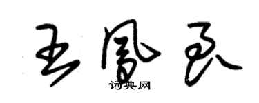 朱錫榮王鳳良草書個性簽名怎么寫