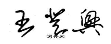 朱錫榮王登興草書個性簽名怎么寫