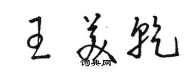 駱恆光王美乾草書個性簽名怎么寫