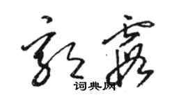 駱恆光郭霞草書個性簽名怎么寫