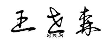 曾慶福王世森草書個性簽名怎么寫