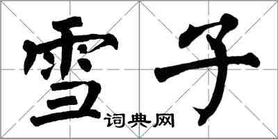 翁闓運雪子楷書怎么寫