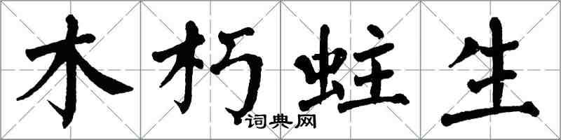 翁闓運木朽蛀生楷書怎么寫