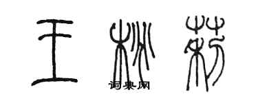 陳墨王桃莉篆書個性簽名怎么寫