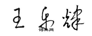 駱恆光王樂輝草書個性簽名怎么寫