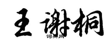 胡問遂王謝桐行書個性簽名怎么寫